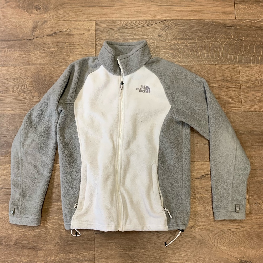 White and Grey North Face